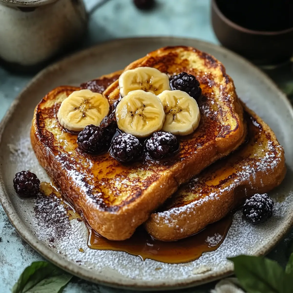 French Toast with Caramelised Banana Crust