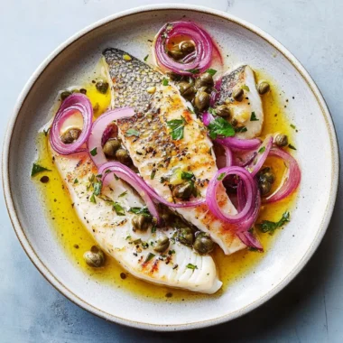 Grilled Fish with Caper and Red Onion Dressing