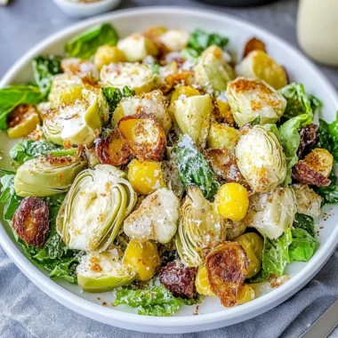 Crispy Air Fried Artichoke Salad
