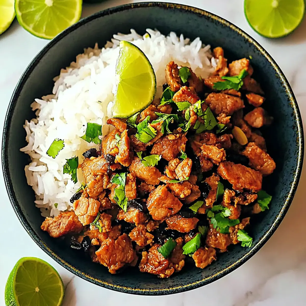 Ginger Lime Pork with Coconut Rice