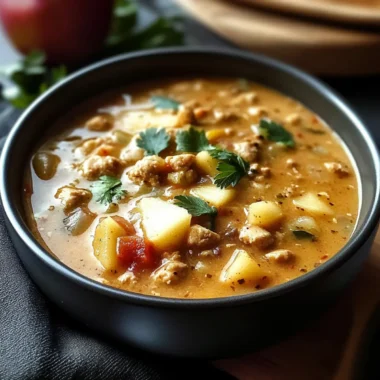 White Cheddar Apple Chicken Chili