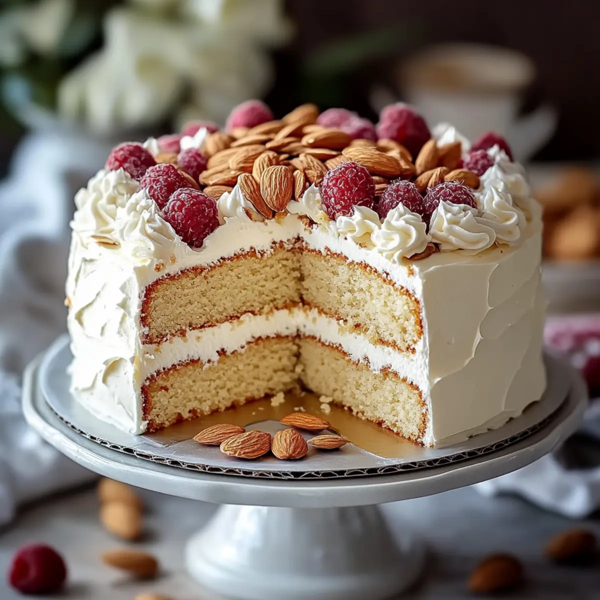 Moist Almond Cream Cake