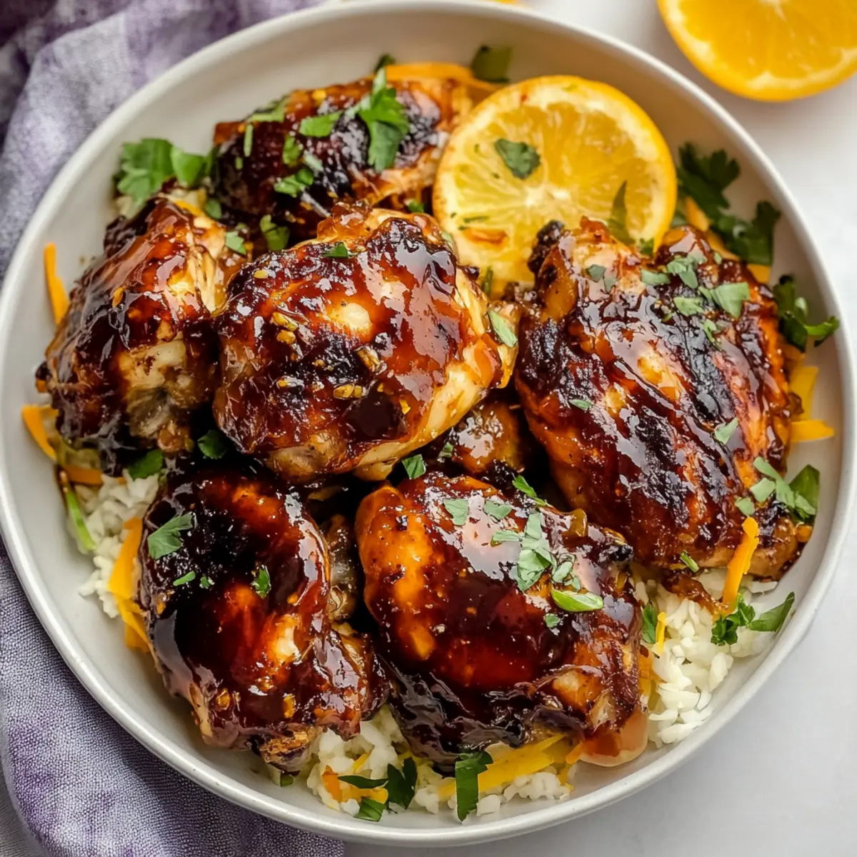 Hot Honey BBQ Chicken Thighs