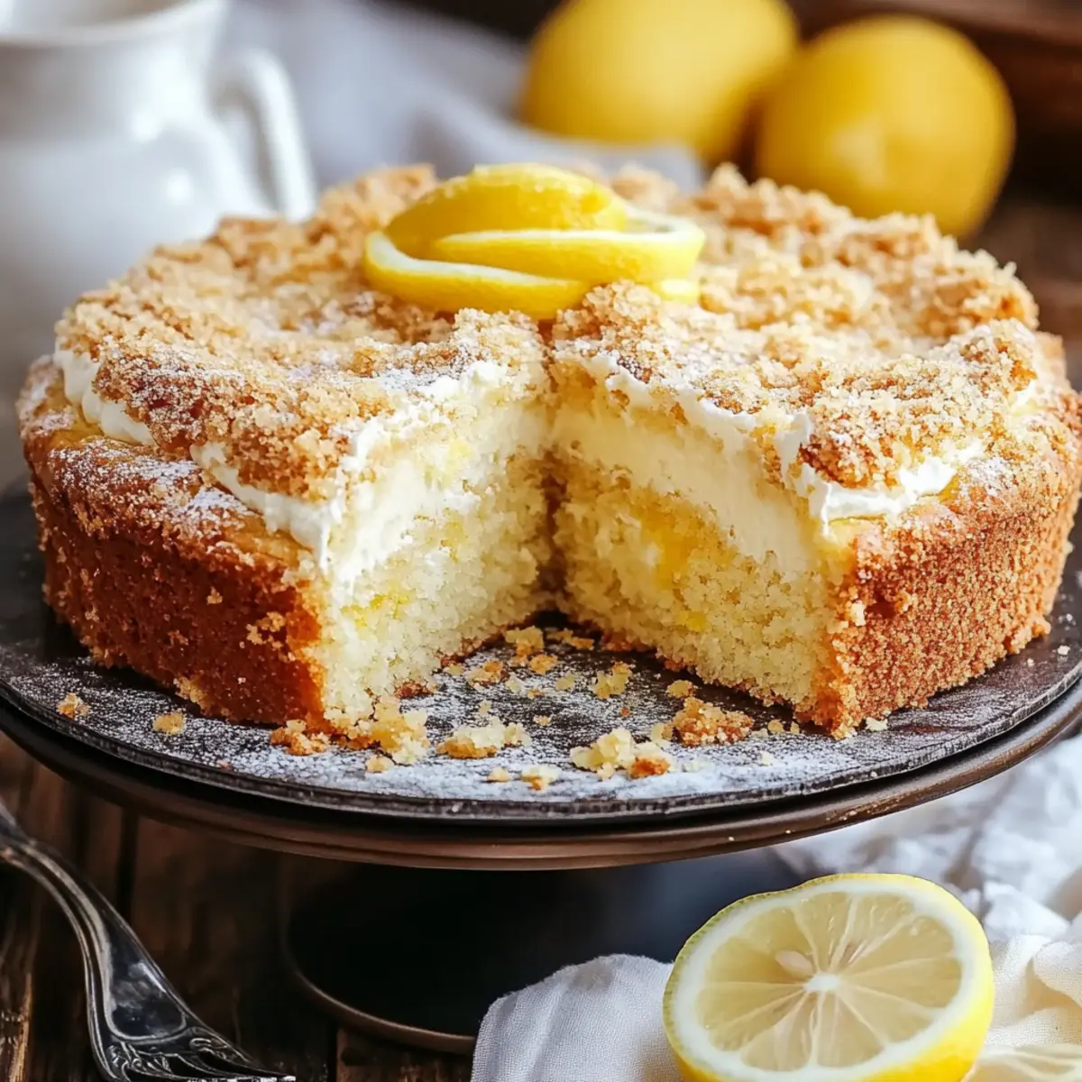 Zesty Lemon Cream Cheese Coffee Cake