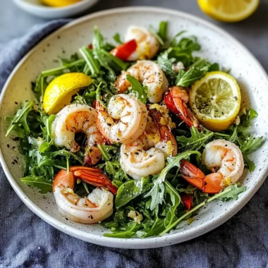 Zesty Lemon Arugula Shrimp Salad