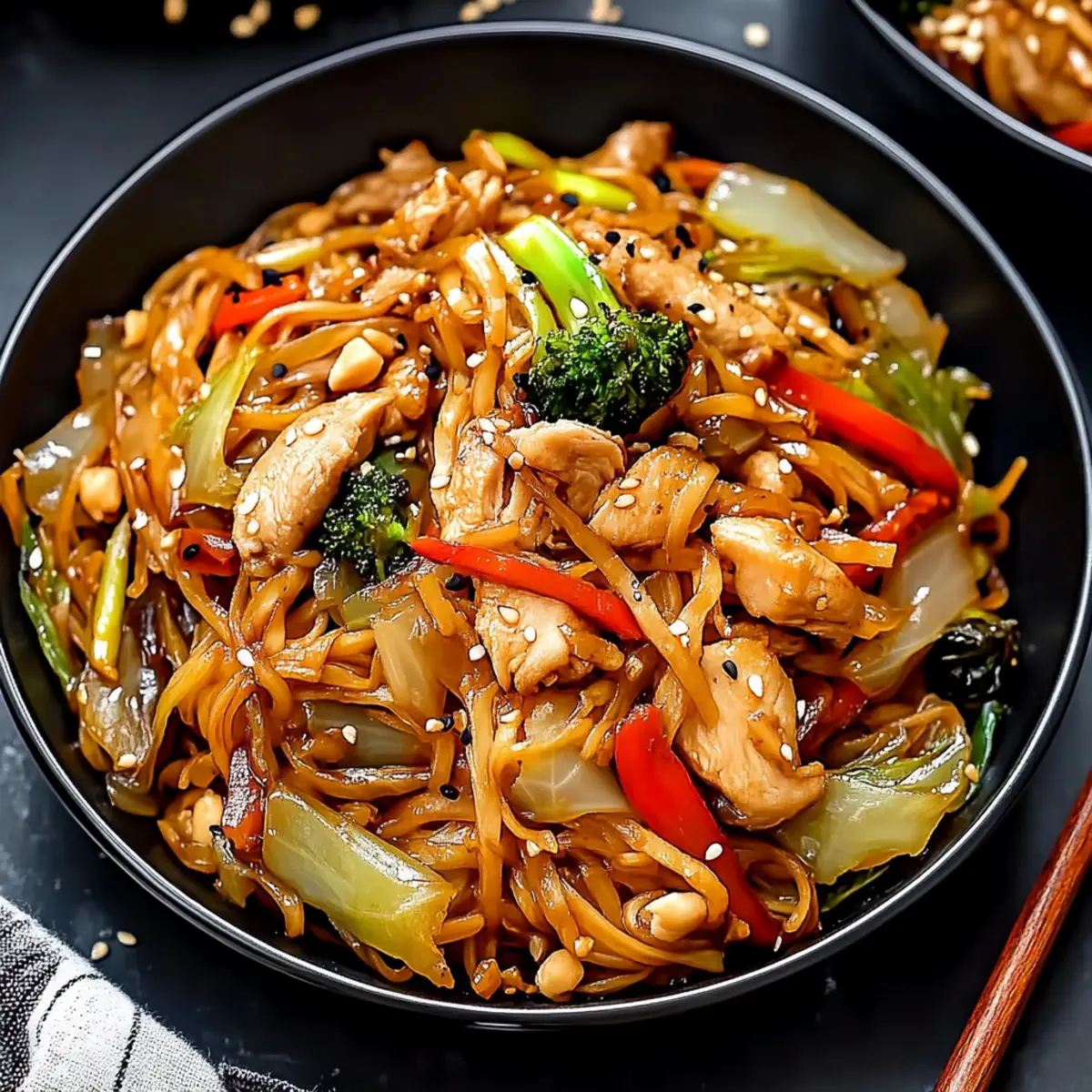 Chicken and Cabbage Lo Mein