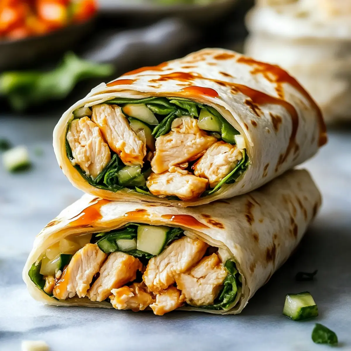 Creamy Sesame Chicken Wraps