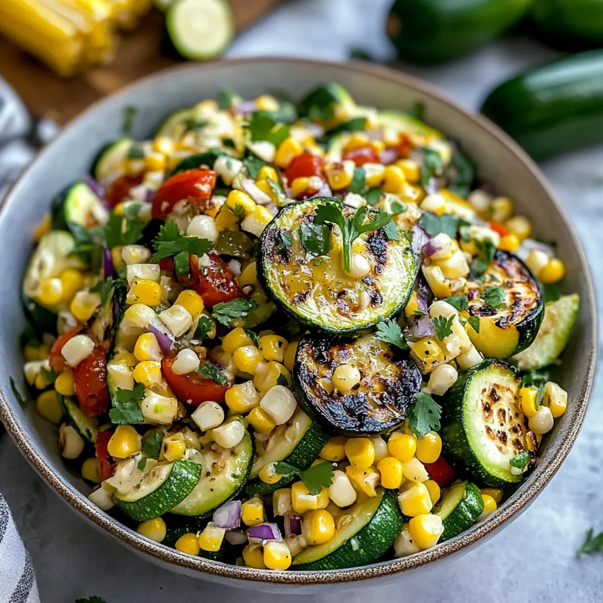 Charred Zucchini Mexican Sweet Corn Salad
