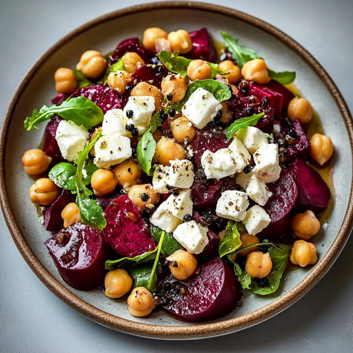 Chickpea and Beetroot Salad with Feta and Black Lime