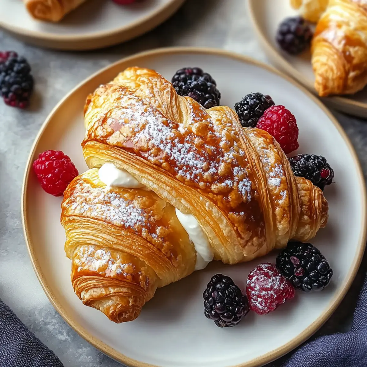 Berries and Cream Filled Croissants