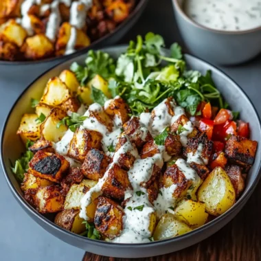 Shawarma Loaded Roasted Potato Bowls