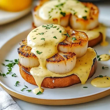Savory Scallops Benedict