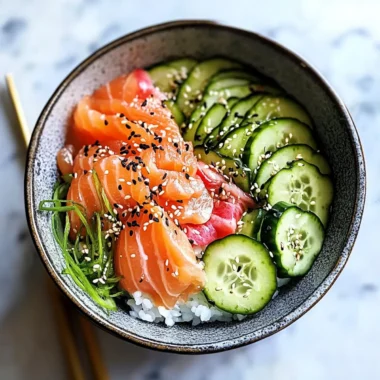 Miso Soy Salmon Sashimi Bowl