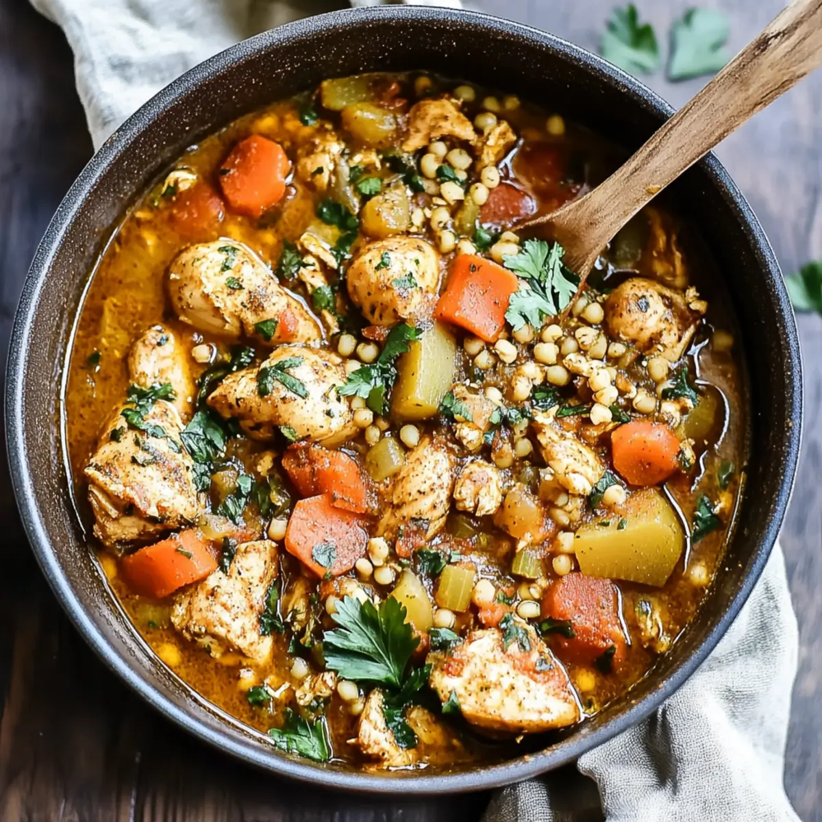 Savory One Pot Moroccan-Spiced Chicken Stew