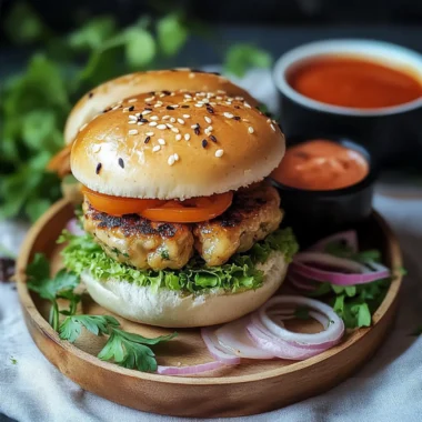Chicken Dumpling Burgers