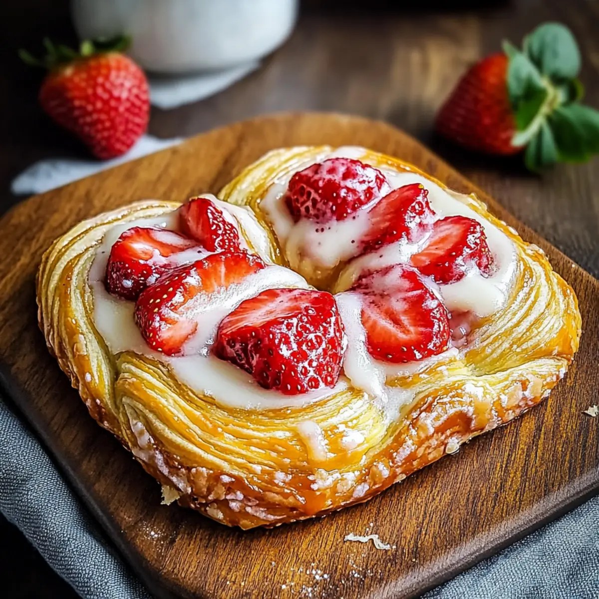 Classic Strawberry Danish Dessert