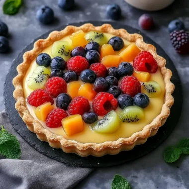 Homemade Vanilla Custard Fruit Tart
