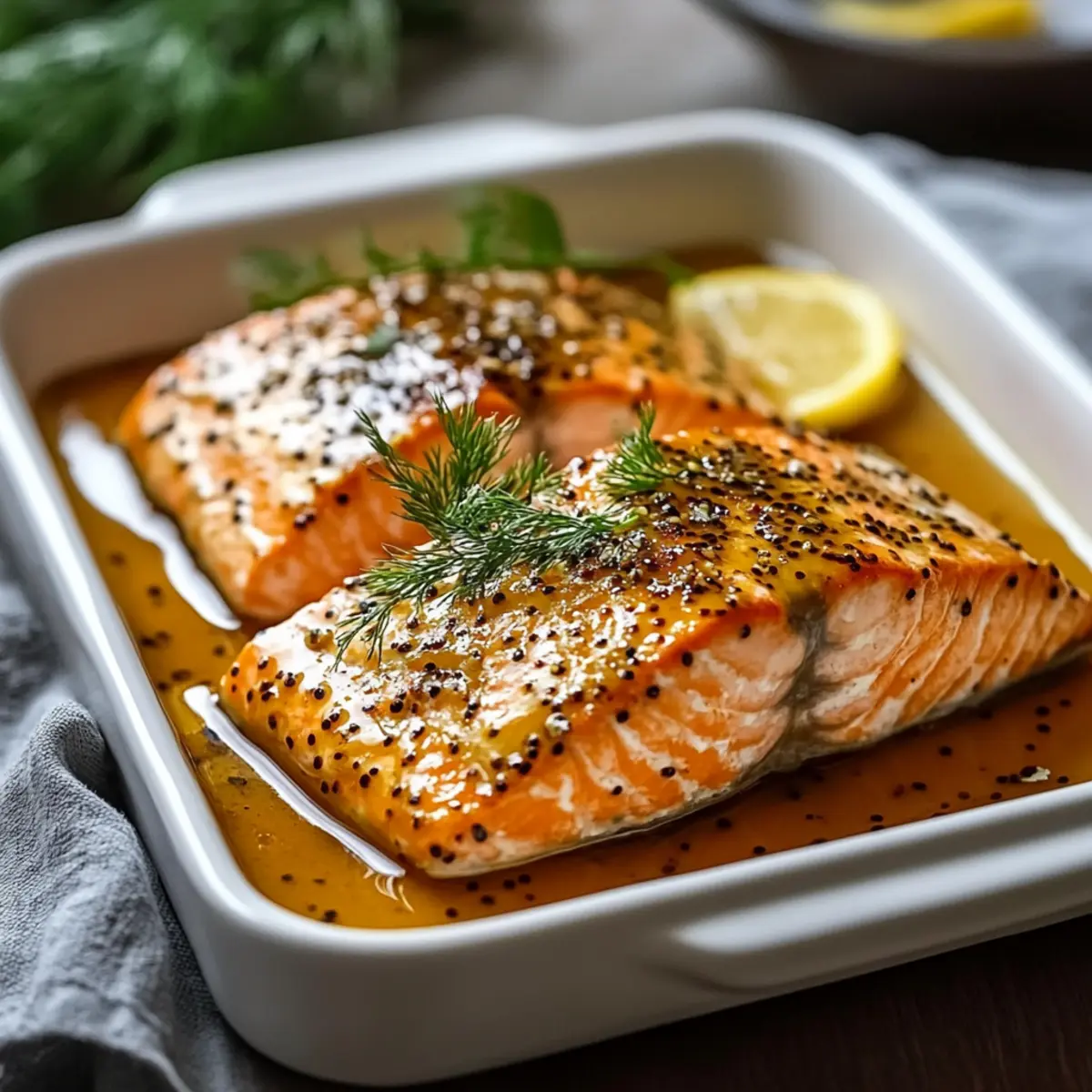Oven-Baked Honey Mustard Salmon