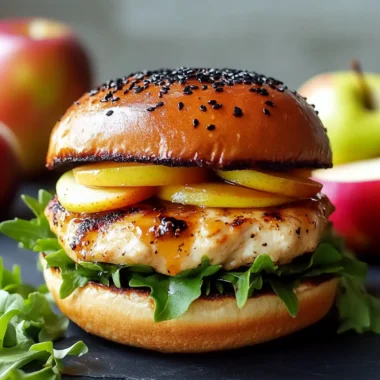 Maple Mustard Chicken Apple Burgers