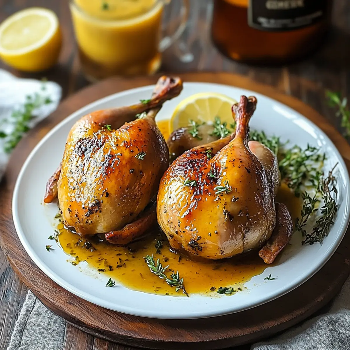 Sous Vide Cornish Game Hens with Cajun Beer Butter