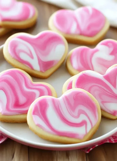 Marbled Pink Valentine’s Day Sugar Cookies