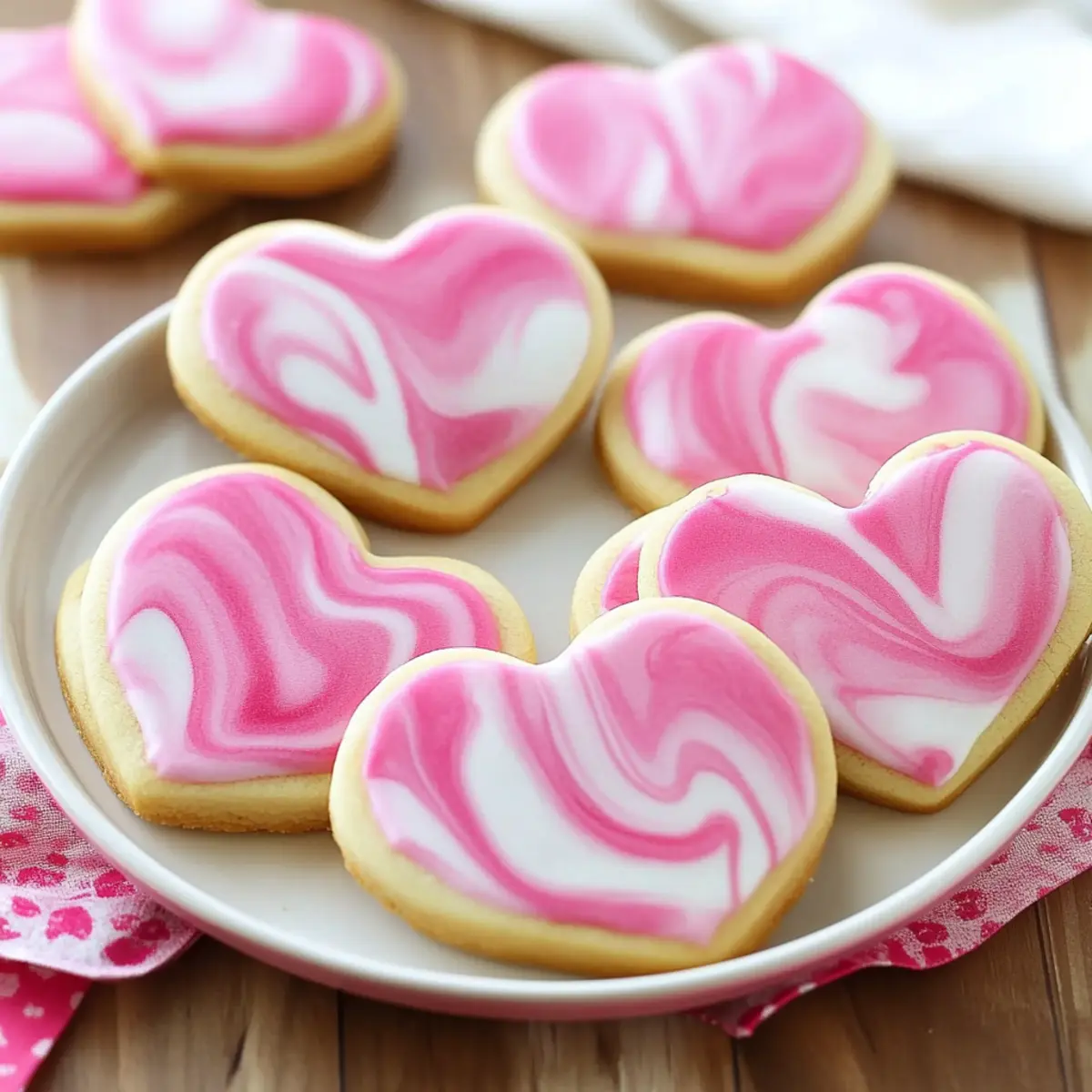 Marbled Pink Valentine’s Day Sugar Cookies