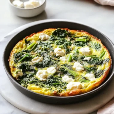 Collard Green Goat Cheese Frittata