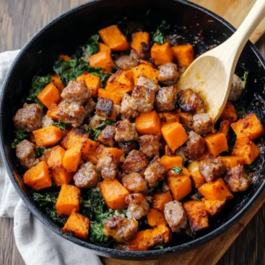 Maple Sausage Sweet Potato Hash